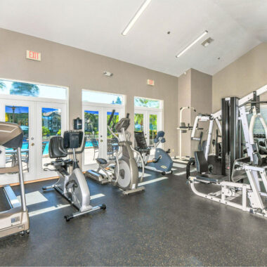 Fitness Center Overlooking Pool